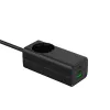 Akyga AK-CH-21 GaN-USB-Ladegerät 65 W, 2 x USB-C + USB-A, mit Steckdose, 1,5 m, Schwarz