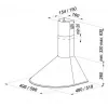 Wandhaube MAAN Mix 3, 600 mm, Aluminium-Fettfilter, 310 m³/h, 3 Geschwindigkeiten, weiß