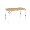 Outwell Custer L Brown Campingtisch — Bambustischplatte, Aluminiumrahmen, 700×1200 mm, 11,5 kg