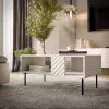 Couchtisch Cama Meble LUCCA 100 x 55 x 46 cm, rechteckig weiß