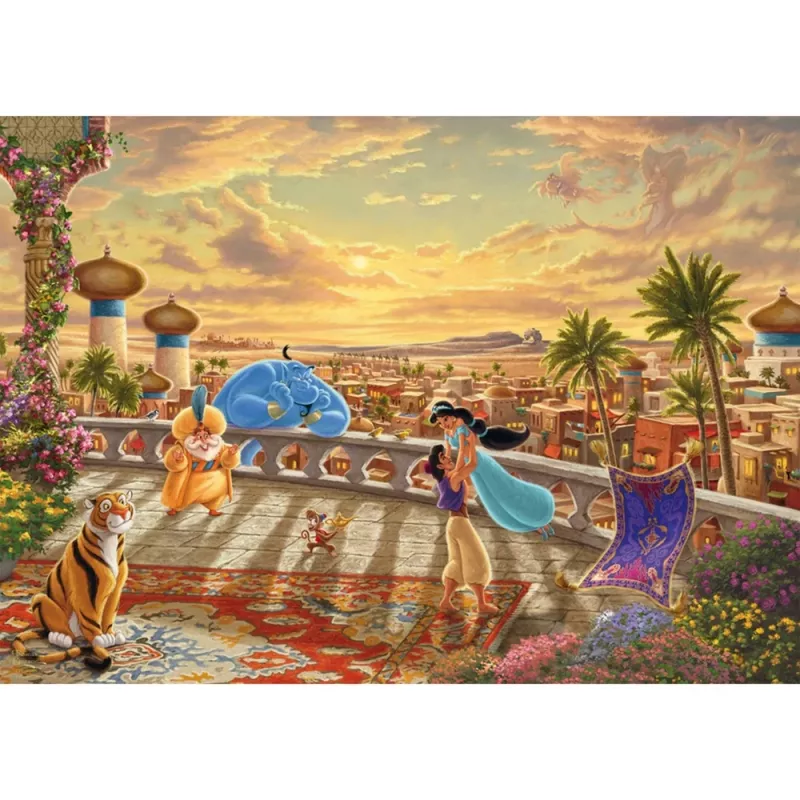 Schmidt Spiele 58032 Thomas Kinkade Studios Disney Dreams Collection – Jasmine tanzt im Wüstensonnenlicht, Puzzle, 1000 Teile, ab 12 Jahren