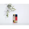Smartphone-Hülle man and wood für iPhone X/XS, Holzrückseite, weißer Rahmen