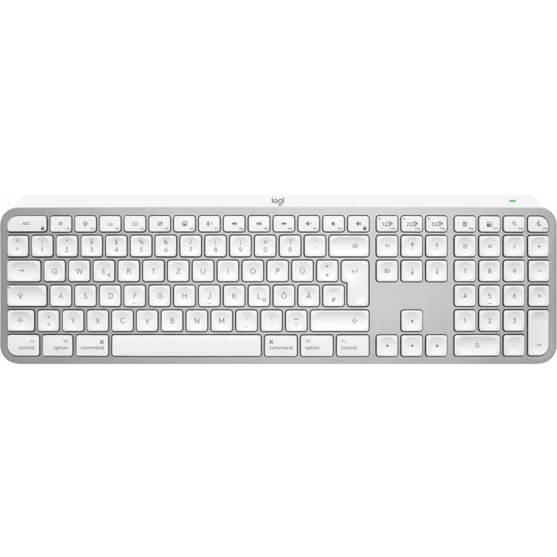 Logitech MX Keys S for Mac Tastatur Büro RF Wireless + Bluetooth QWERTZ Deutsch Aluminium Weiß