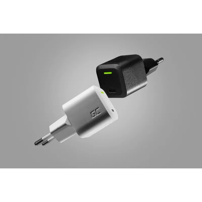 Ladegerät für Mobilgeräte Green Cell CHARGC06, USB-C 33W, Quick Charge 3.0, AC-Eingang 100–240V, schwarz