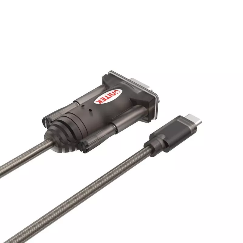 Unitek Y-1105K USB-C-auf-RS-232-Adapter, 1,5 m, schwarz