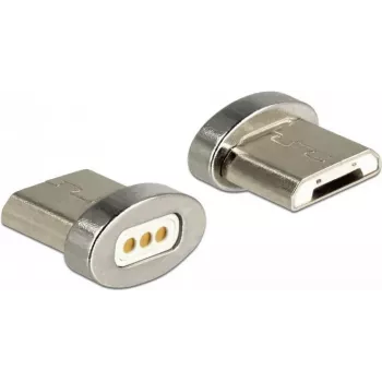 Kabel-Adapter DeLOCK 65929 USB Typ Micro-B Magnet Schnittstelle Silber