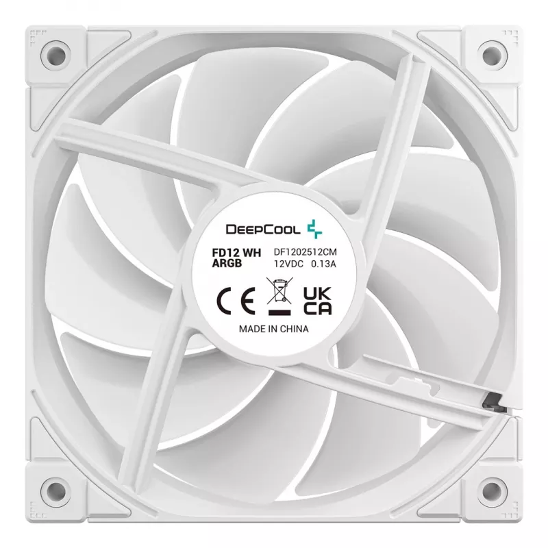 DeepCool FD12 ARGB WH R-FD12-WHAPN3-G Gehäuselüfter, 120 mm, 3er-Pack, weiß
