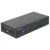 Delock 63309 externer Industrie-USB-Hub, 4 x USB 3.0 Typ-A, 15 kV ESD-Schutz, Metallgehäuse, wandmontierbar