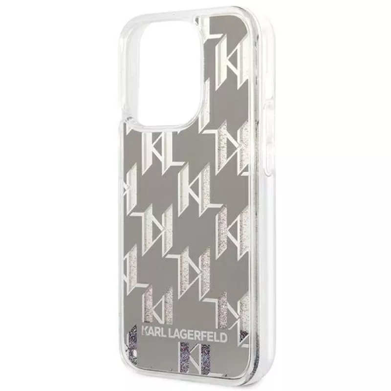 Karl Lagerfeld KLHCP14XLMNMS iPhone 14 Pro Max 6.7 Hardcase silber / silber Liquid Glitter Monogram