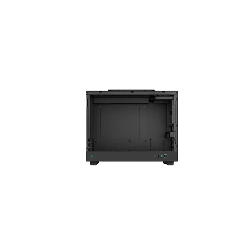 DeepCool CH160 PLUS R-CH160-BKNGM0-G Small-Form-Factor-(SFF)-PC-Gehäuse, Mini-ITX/Micro-ATX, Hartglas, schwarz