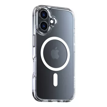 Schutzhülle Torras Diamond‑Mag Series für iPhone 16 Plus, transparent, magnetische Befestigung