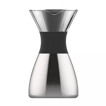 Asobu PourOver Cold Brew Kaffeebereiter Schwarz, Silber