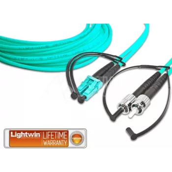 Lightwin Glasfaserkabel 10 m OM3 LC ST Schwarz,Blau (LDP-50 LC-ST 10.0 OM3)