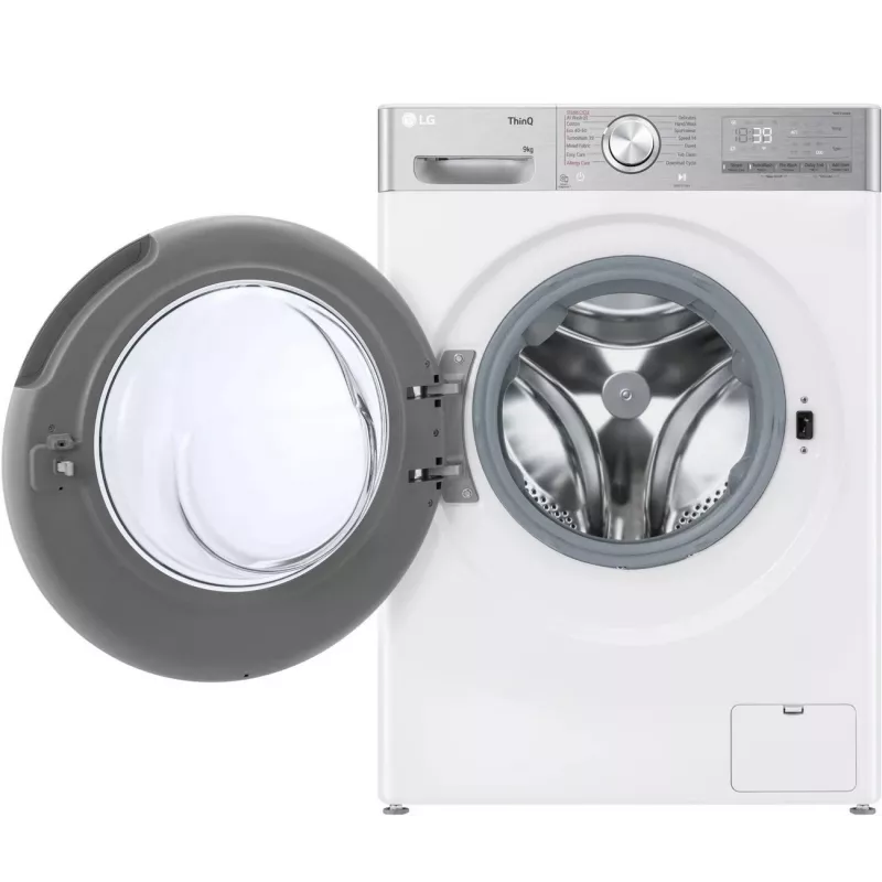 LG F2WR909P3W Frontlader-Waschmaschine 9 kg, 1200 U/min, 47,5 cm tief, Dampf, WLAN, Energieeffizienzklasse A, Weiß