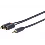 Vivolink PROMJRCA0.5 Audiokabel 0,5 m 3,5 mm 2 x RCA Schwarz