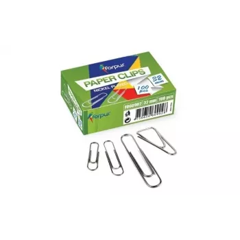 Clips Forpus, weißes Metall, 26 mm rund (100) 1104-001