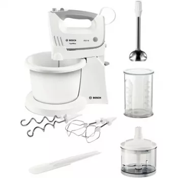 Bosch MFQ36490 ErgoMixx Handmixer-Set 450 W weiß/grau