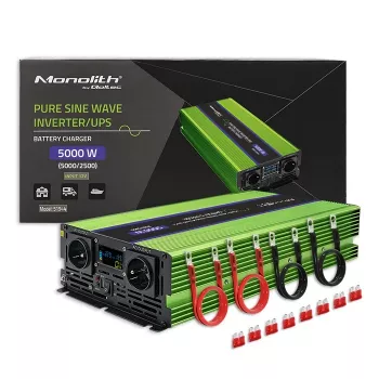 Qoltec Monolith power adapter/inverter Auto 5000 W Grün