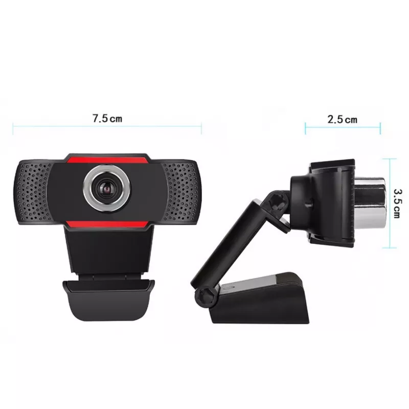 Manta W182 Webcam, HD 720p, 30 fps, eingebautes Mikrofon, USB 2.0, Schwarz