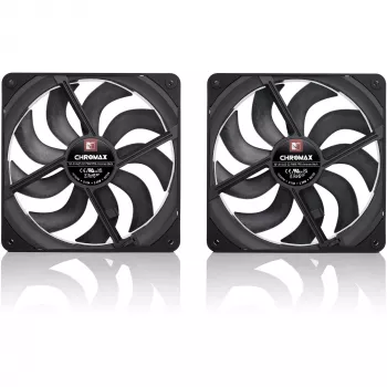 Noctua NF-A14x25 G2 PWM Sx2-PP chromax.Schwarz 140mm Doppellüfter-Set