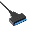 Akyga AK-CA-86 SATA auf USB-A 3.0 Adapterkabel für 2,5-Zoll-Laufwerke, 0,3 m, Schwarz