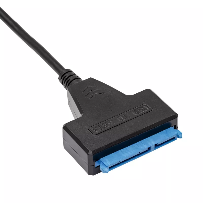 Akyga AK-CA-86 SATA auf USB-A 3.0 Adapterkabel für 2,5-Zoll-Laufwerke, 0,3 m, Schwarz
