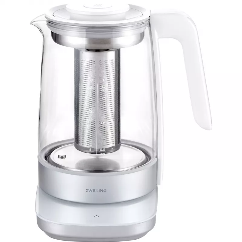 Elektrischer Wasserkocher ZWILLING 1,7 l 1850 W, Glasgehäuse, weiß