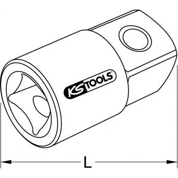 KS Tools 911.1494 Vergrößerungsadapter, 1/4 in Buchse x 3/8 in Stecker