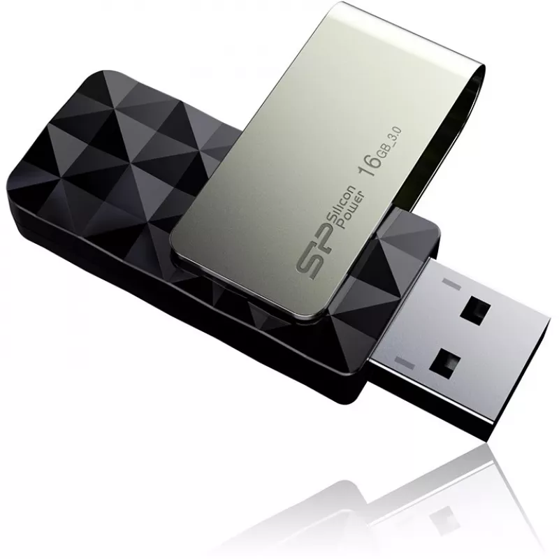 Silicon Power Blaze B30 SP016GBUF3B30V1K USB-Stick, 16 GB, USB 3.0, Schwarz