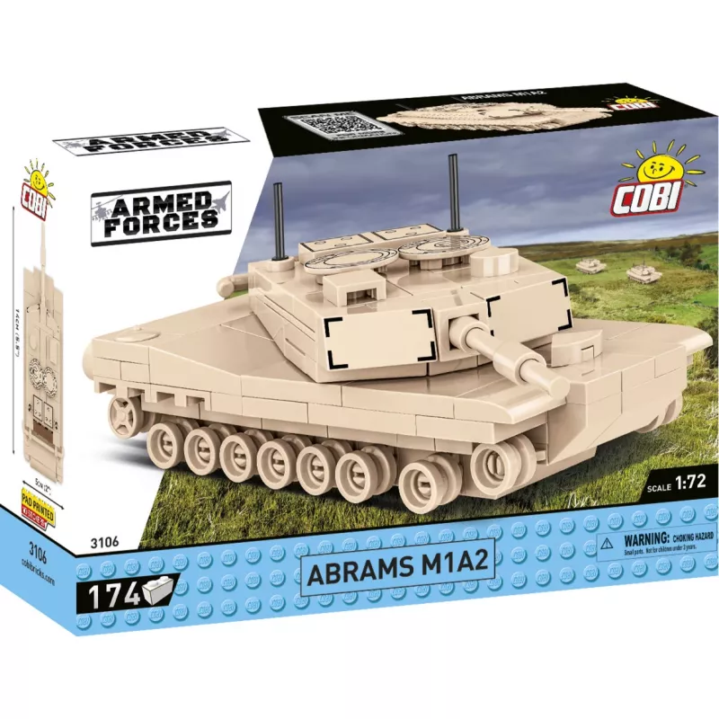 Bausatz Cobi Abrams M1A2 — 174 Teile, empfohlenes Alter 6+, beige