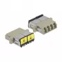 Optischer Koppler DeLOCK 86904 LC Quad Buchse auf LC Quad Buchse Multimode beige