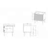 Cama Meble ONDA 301462 Nachttisch, 2er-Set, 50×40×54 cm, grün