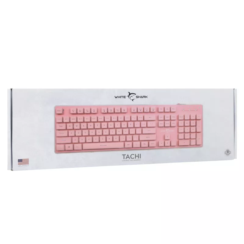 White Shark GK-003441 Tachi Gaming-Tastatur, Rosa, US-Layout