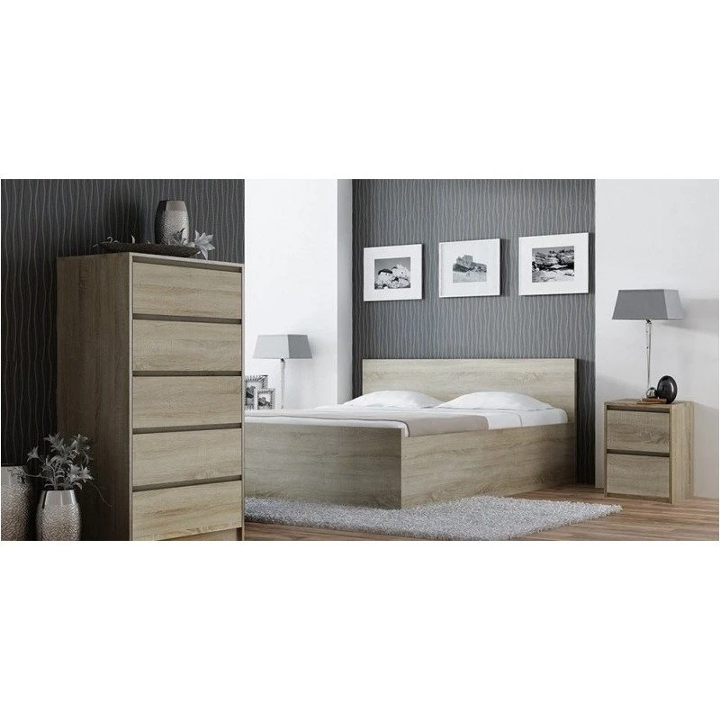 Topeshop K2 SONOMA nightstand/Nachttisch 2 Schublade(s) Eiche