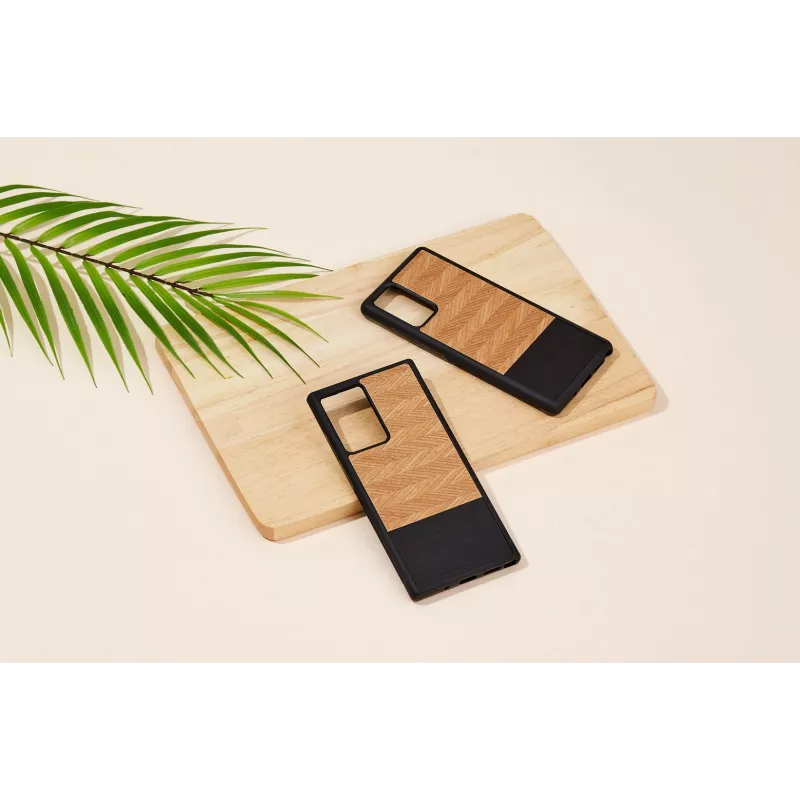 Schutz-Hülle Man and Wood für Samsung Galaxy Note 20 Ultra – Fischgrätmuster Nero Schwarz