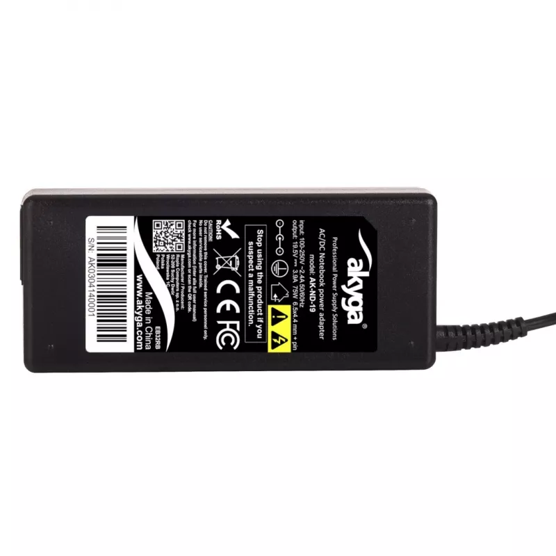 Akyga AK-ND-19 Laptop-Netzteil für Sony, 75 W, 19,5 V, 3,9 A, 6,5 x 4,4 mm + Pin