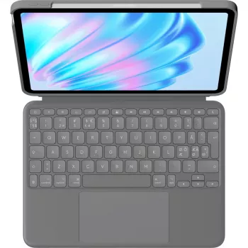 Logitech Combo Touch Tastatur QWERTY Dänisch Finnisch Norwegisch Schwedisch Smart Connector Grau