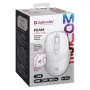 Defender Feam MM-296 52297 kabellose Maus, leiser Klick, optisch, 1600 DPI, USB, Weiß