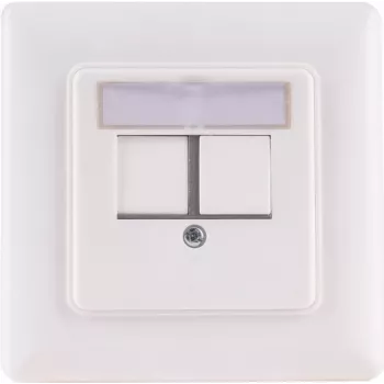 Netzwerkdosen-Keystone-Rahmen 2‑Port ShiverPeaks BS08‑10101 für modulare Keystone-Einsätze