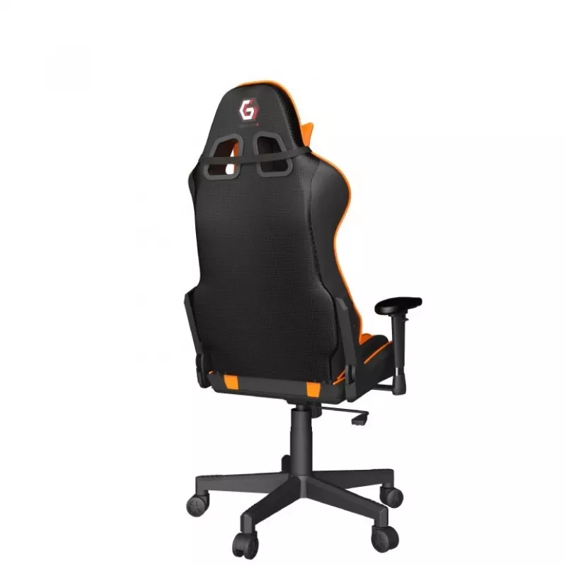 Gaming-Stuhl GEMBIRD GC-SCORPION-04X schwarz-orange ergonomisches Design, verstellbarer Sitz, hohe Rückenlehne