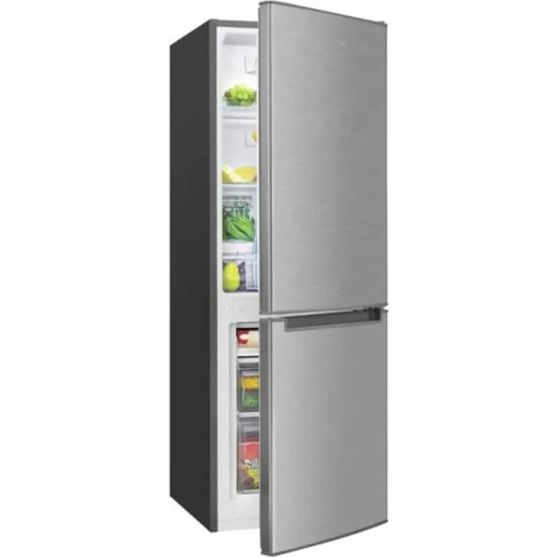 Bomann KG 7359 Kühl-Gefrierkombination, Kühlteil 121 l + Gefrierteil 52 l, Energieklasse C, Edelstahl