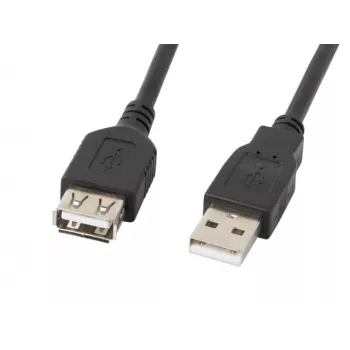 Lanberg CA-USBE-10CC-0050-BK USB-Kabel 5 m USB 2.0 USB A Schwarz (CA-USBE-10CC-0050-BK)