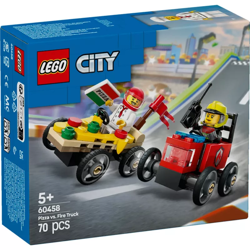 LEGO CITY 60458 Pizza vs. Feuerwehrauto