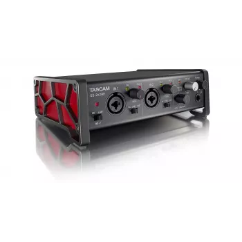 Audiointerface Tascam US-2X2HR, 2 x XLR/Combo-Eingänge, 192 kHz, USB 2.0, MIDI In/Out, Desktop, schwarz