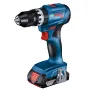 Akkubohrschrauber Bosch GSB 18 V — 18 V, 4 Ah Li‑Ion, 45 N·m, 500/1900 U/min, 35 mm Holz, 10 mm Stahl, 2 Batterien, Ladegerät, Koffer