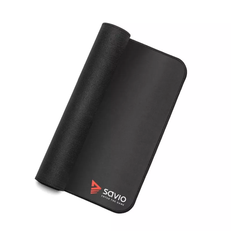 Gaming-Mauspad SAVIO Schwarz Edition Precision Control XXL — 1000×500×3 mm, genähte Kanten, rutschfeste Gummibasis