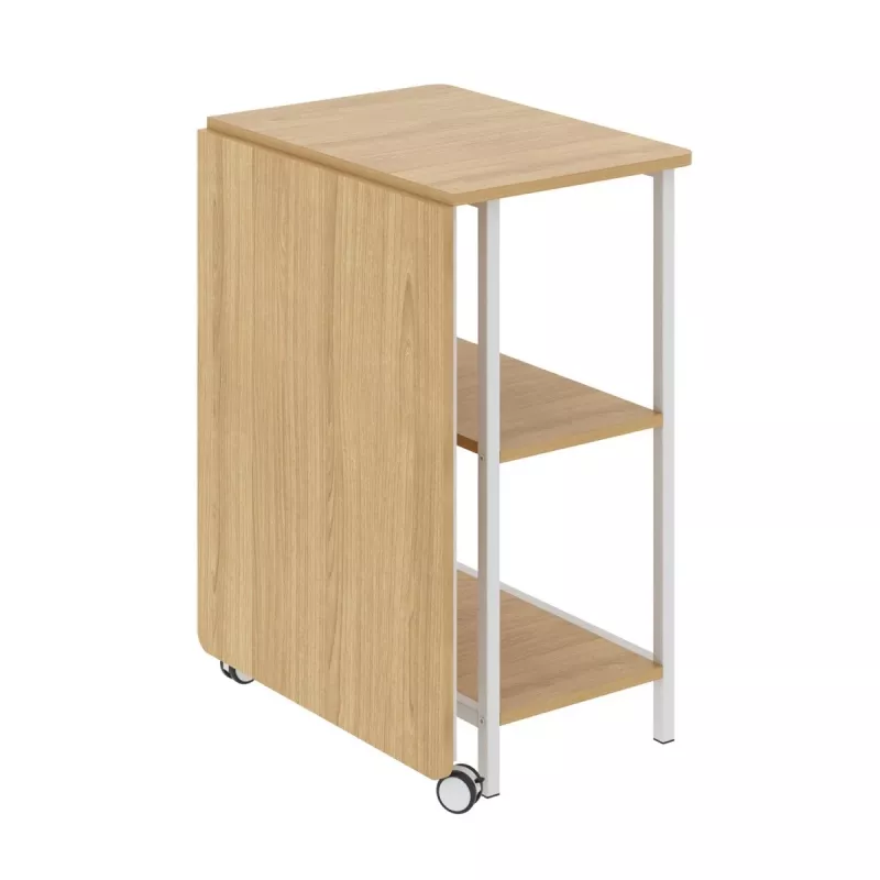 Maclean Loft-Klappschreibtisch, Maße: 107 x 45 x 75 cm, max. 150 kg, mit Arbeitsplatte, helles Buche-Dekor, MC-411 W