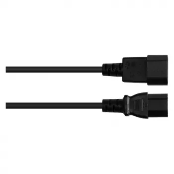Good Connections IEC-Gerätestecker – Heißgerätestecker C14 auf C15 schwarz 5m