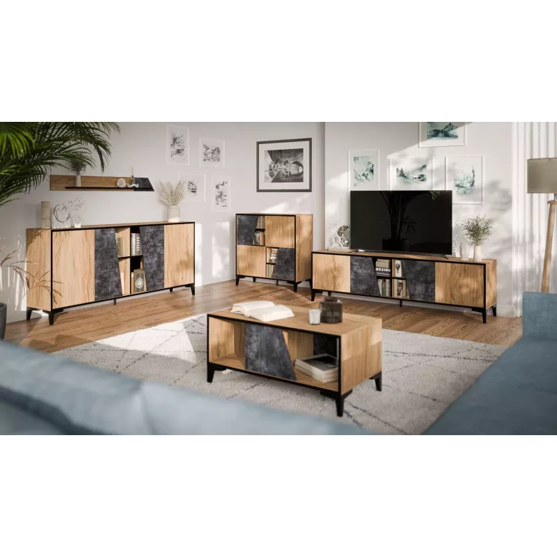 Cama 4D Regal OVO 90x38xH90 Eiche/Beton
