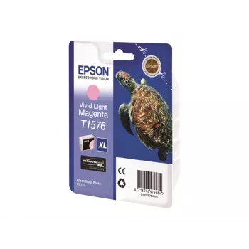 Epson Turtle T1576 Vivid Light Magenta, High (XL) Yield, Vivid light Magenta, Pigmentbasierte Tinte, 25,9 ml, 1 Stück, 2300 Seiten